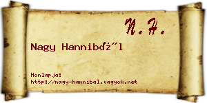 Nagy Hannibál névjegykártya