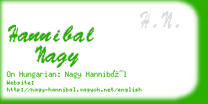 hannibal nagy business card